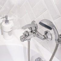 Смеситель для ванны Ростовская Мануфактура Сантехники SL85-009E Хром цинк на стену