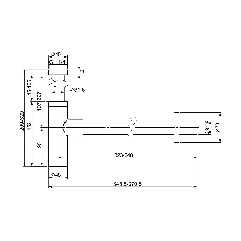 Сифон для раковины Wellsee Drainage System 182119000 цвет Хром