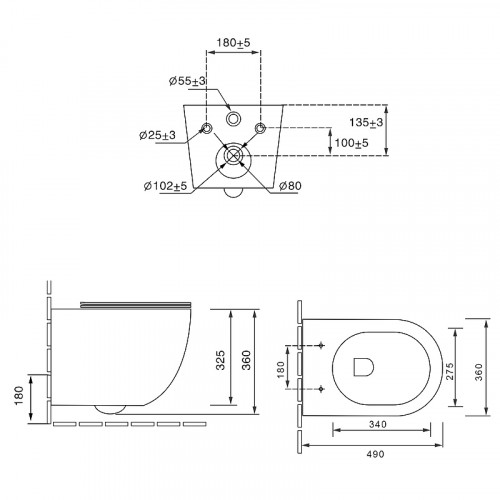 Унитаз Vincea Globo VT1-14ST подвесной с сиденьем Микролифт фарфор подвесной