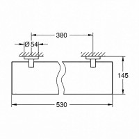 Стеклянная полка Grohe Essentials 40799001 прозрачное стекло