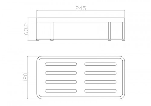 Полка корзина Wonzon &amp; Woghand WW-4131-BGM цвет Темный графит
