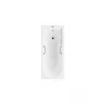 Чугунная ванна Vinsent Veron Soissons 170x70 VCN1707042H/VH0012BL-AS цвет Белый с квадратными черными матовыми ручками и антискользящим покрытием
