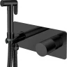 Гигиенический душ со смесителем Boheme Stick 127-BB.2 Черный матовый латунь на стену