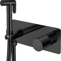 Гигиенический душ со смесителем Boheme Stick 127-BB.2 Черный матовый латунь на стену