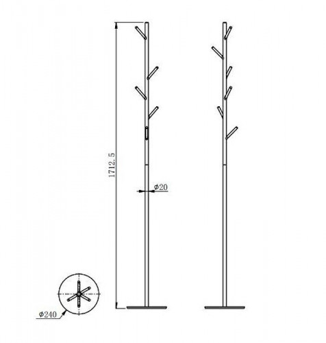 Напольная стойка Wonzon &amp; Woghand WW-V4306-BR цвет Брашированный никель