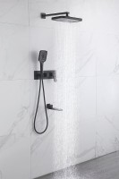 Душевая система Rose R10H R1035H Черная матовая