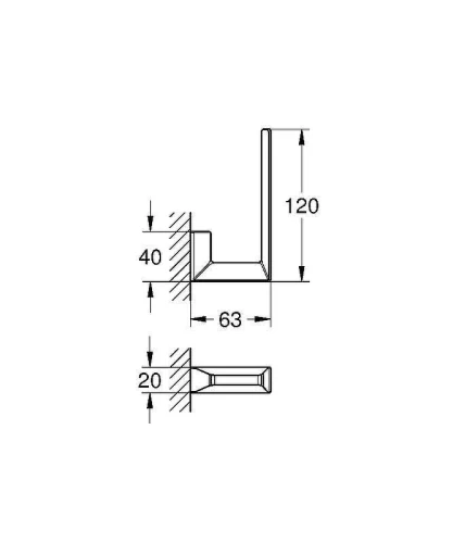 Держатель запасного рулона Grohe Selection Cube 40784000 Хром