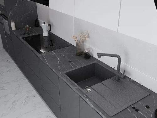 Кухонная мойка Emar Quartz 80 EMQ-1800.Q цвет Антрацит