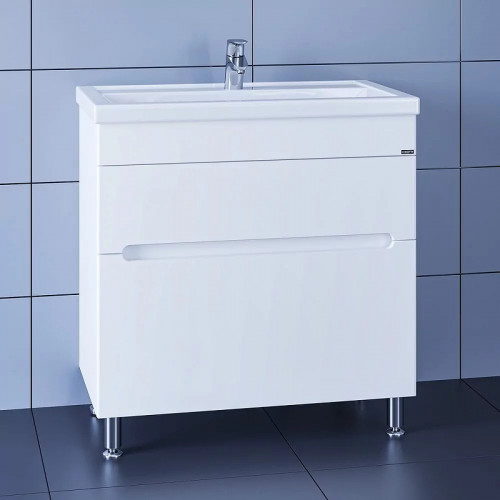 Тумба под раковину СанТа Лондон 80 224007л Белая МДФ / ЛДСП