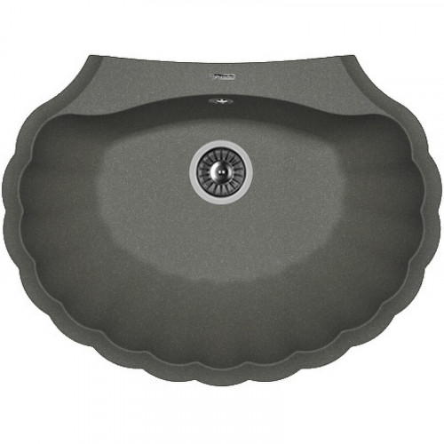 Кухонная мойка Florentina Гребешок-695 20.345.E0695.102 Черная искусственный камень (литьевой мрамор) встраиваемый