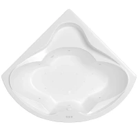 Акриловая ванна Whitecross Konsul 150x150 0110.150150.100.RELAX.WH цвет Белый с гидромассажем форсунки Белые