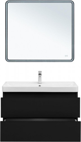 Тумба с раковиной Aquanet Вега 2.0 90 344743 подвесная цвет Черный