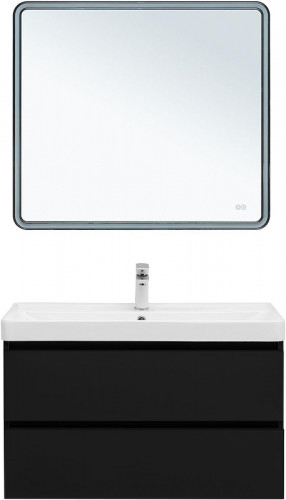 Тумба с раковиной Aquanet Вега 2.0 90 344743 подвесная цвет Черный