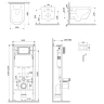 Унитаз с инсталляцией AM.PM Like AquaSpin 2.0 IS90251.801901 цвет Белый с сиденьем Микролифт и клавишей смыва цвет Хром глянцевый