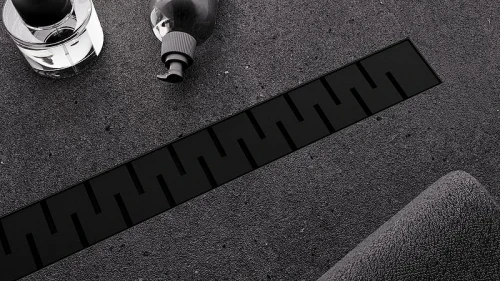 Душевой лоток Veconi Stesso Line Black 800 VSL800B с решеткой цвет Черный матовый