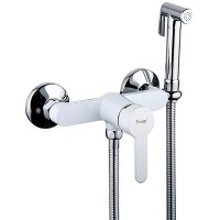 Гигиенический душ со смесителем Frap H41 F2041-8 Белый Хром латунь на стену