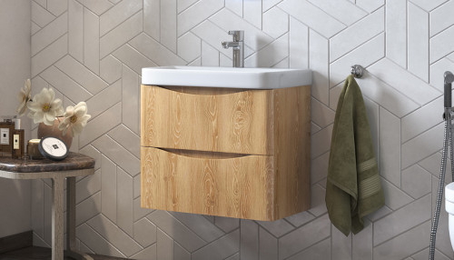 Тумба под раковину Velvex Clay 60 tp.CLA.9595.60.2Y подвесная Дуб верона