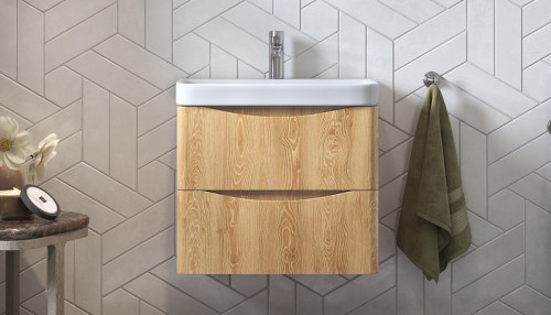 Тумба под раковину Velvex Clay 60 tp.CLA.9595.60.2Y подвесная Дуб верона