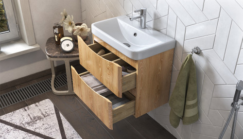 Тумба под раковину Velvex Clay 60 tp.CLA.9595.60.2Y подвесная Дуб верона