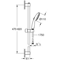 Душевой гарнитур Grohe Tempesta 110 27644003 Хром латунь на стену