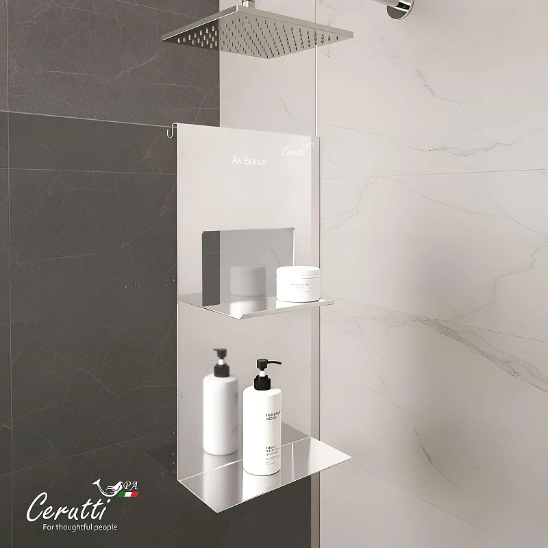 Металлическая полка Ceruttispa ALLESA 11485 цвет Хром