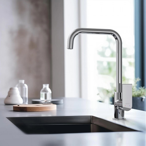 Смеситель для кухни Aquatek Лира AQ1480CR Хром латунь