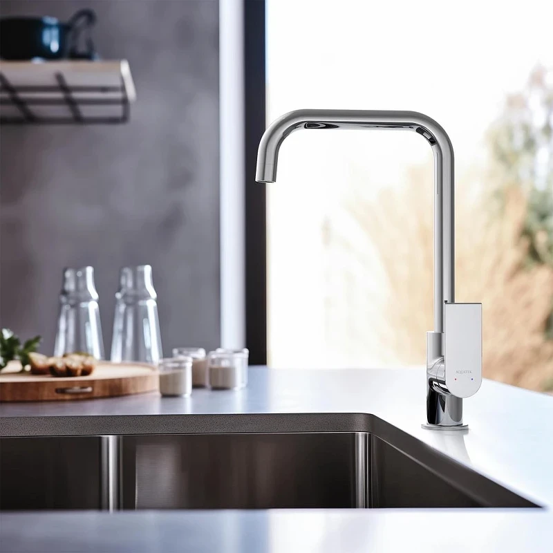 Смеситель для кухни Aquatek Лира AQ1480CR Хром латунь