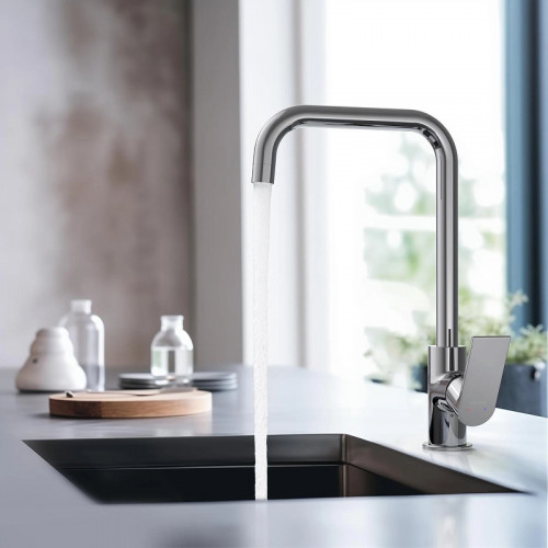 Смеситель для кухни Aquatek Лира AQ1480CR Хром латунь