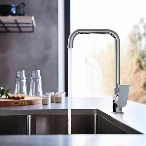 Смеситель для кухни Aquatek Лира AQ1480CR Хром латунь