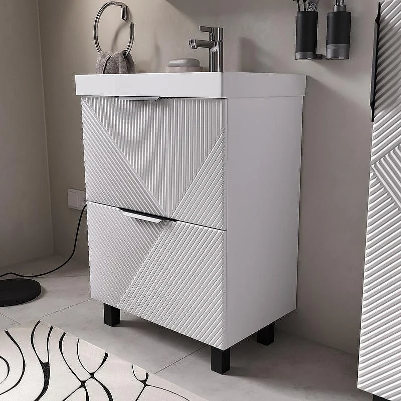 Тумба под раковину Volna Geometry 60 tnGEOMETRY60.2Y-01 цвет Белый