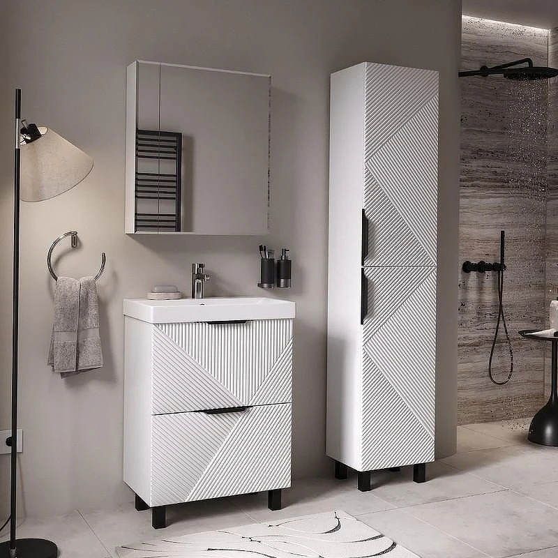 Тумба под раковину Volna Geometry 60 tnGEOMETRY60.2Y-01 цвет Белый