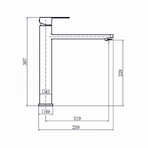Смеситель для раковины Fashun A51202 цвет Сатин