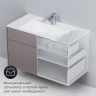 Тумба под раковину AM.PM Inspire V2.0 100 M50AFHX1003EGM подвесная Серая матовая МДФ / ЛДСП