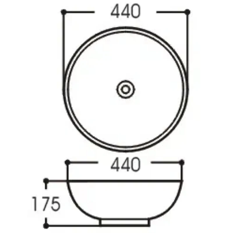 Раковина-чаша Aquatek 44 AQ5354-00 Белая фарфор накладная