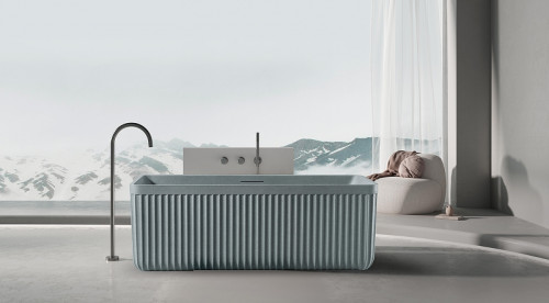 Ванна из искусственного камня AltroBagno Cinzia 170x75 090107 цвет Серый гранит