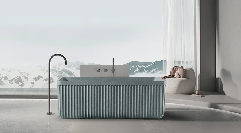 Ванна из искусственного камня AltroBagno Cinzia 170x75 090107 цвет Серый гранит