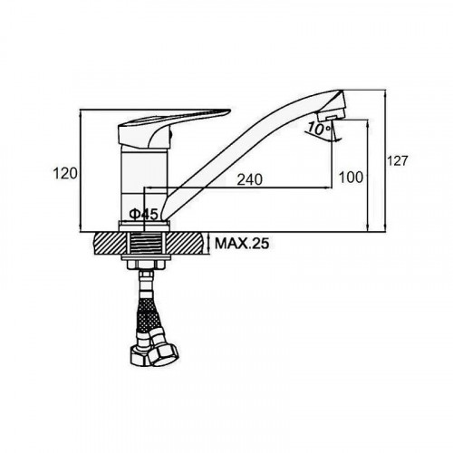 Смеситель для кухни D-Lin D154428-6 цвет Хром