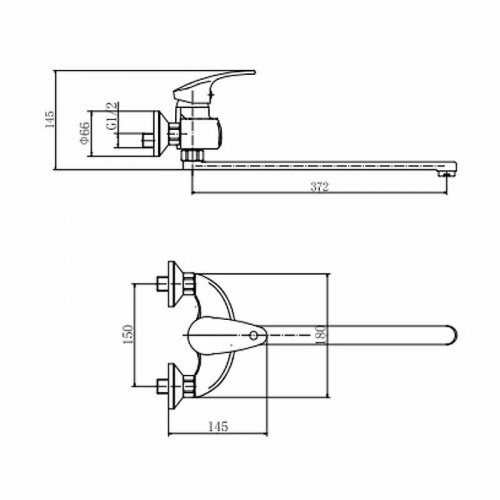 Смеситель для ванны Fashun A2221 универсальный цвет Хром