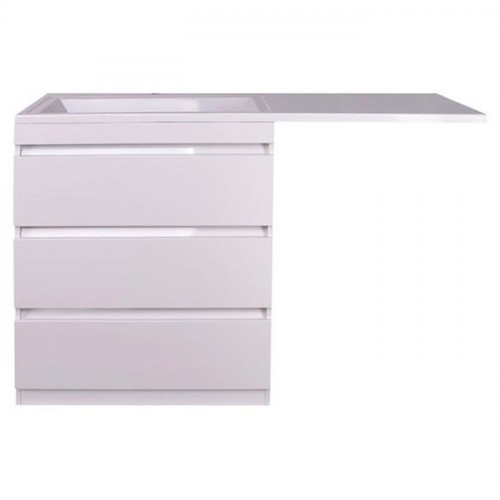 Тумба под раковину Style Line Даллас 140 Люкс Plus Белая МДФ / ЛДСП