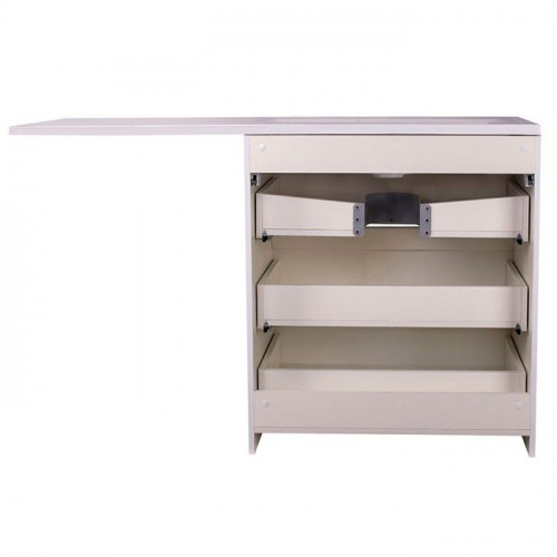 Тумба под раковину Style Line Даллас 140 Люкс Plus Белая МДФ / ЛДСП