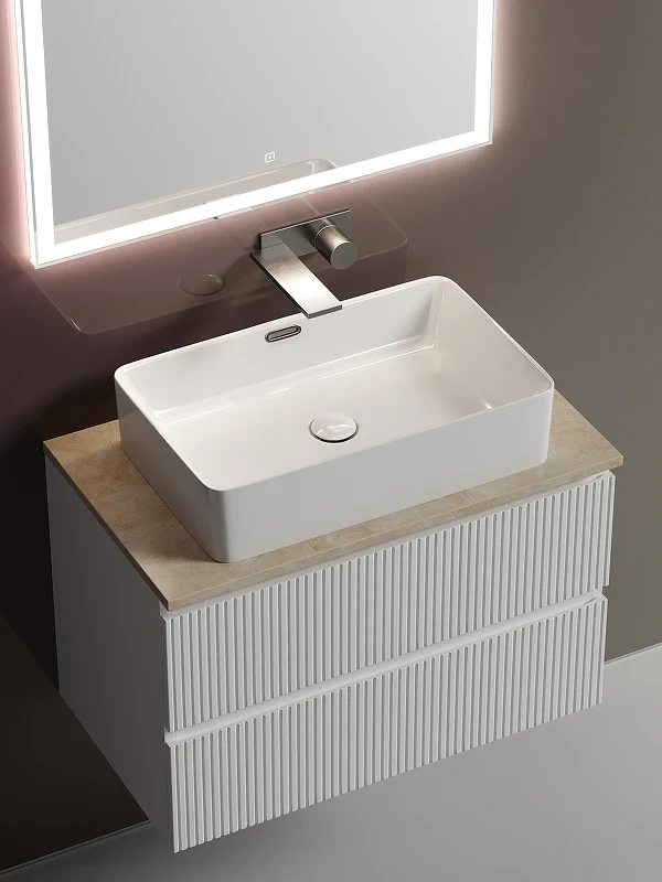 Тумба под раковину Sancos Snob T 80 SNT80W подвесная Bianco МДФ / ЛДСП