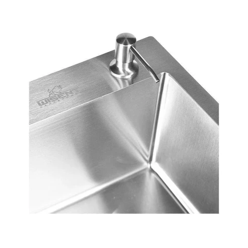 Кухонная мойка Wisent 50 WS35044/WGER013/W405A/W302644/W4998-3 со смесителем цвет Сатин