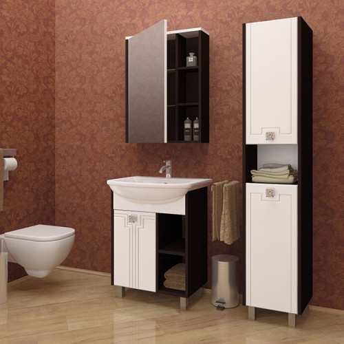 Шкаф пенал Mixline Боско 35 522470 Белый Венге