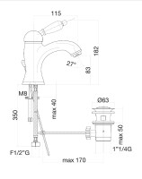 Смеситель для раковины Fiore Imperiale 83OO5221 Золото