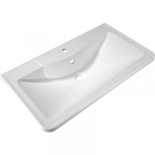 Раковина Florentina Аллегро 80 10.020.00800.001 Белая искусственный камень (литьевой мрамор) полувстраиваемая