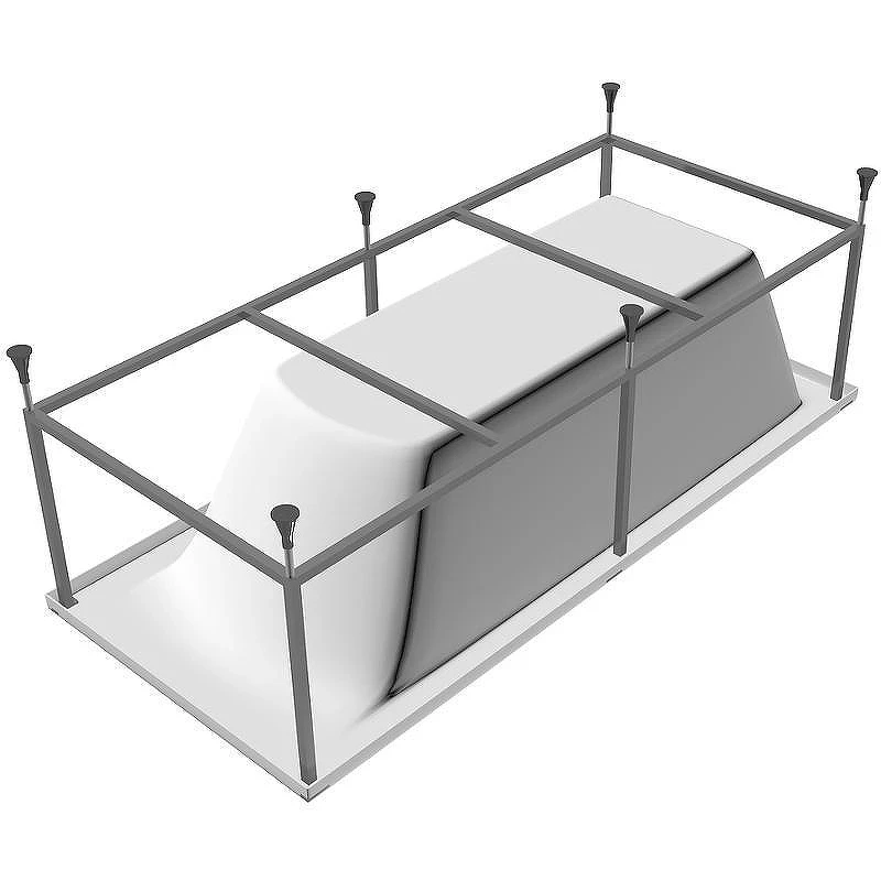 Акриловая ванна Vayer Milana 155x70 Гл000024269 без гидромассажа, с каркасом VPK17070