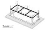 Акриловая ванна Vayer Milana 155x70 Гл000024269 без гидромассажа, с каркасом VPK17070