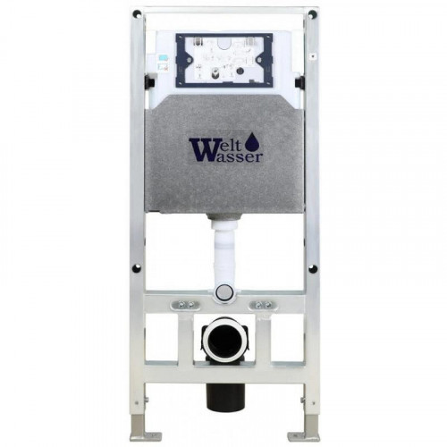 Комплект унитаза с инсталляцией WeltWasser AMBERG 506 ST + HEIMBACH 043 MT-BL + AMBERG RD-BL 10000012241 цвет Черный матовый с сиденьем Микролифт и клавишей смыва цвет Черный