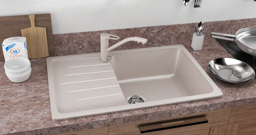 Смеситель для кухни Ulgran Classic U-010-328 Бежевый латунь