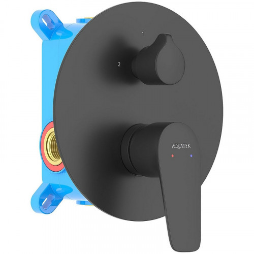 Смеситель для душа Aquatek Бетта AQ1146MB Черный матовый латунь встраиваемый